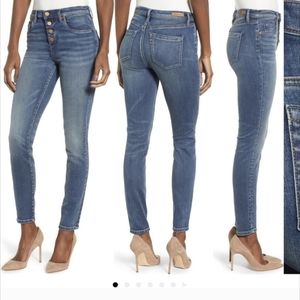 Blank NYC exposed button fly skinny jeans